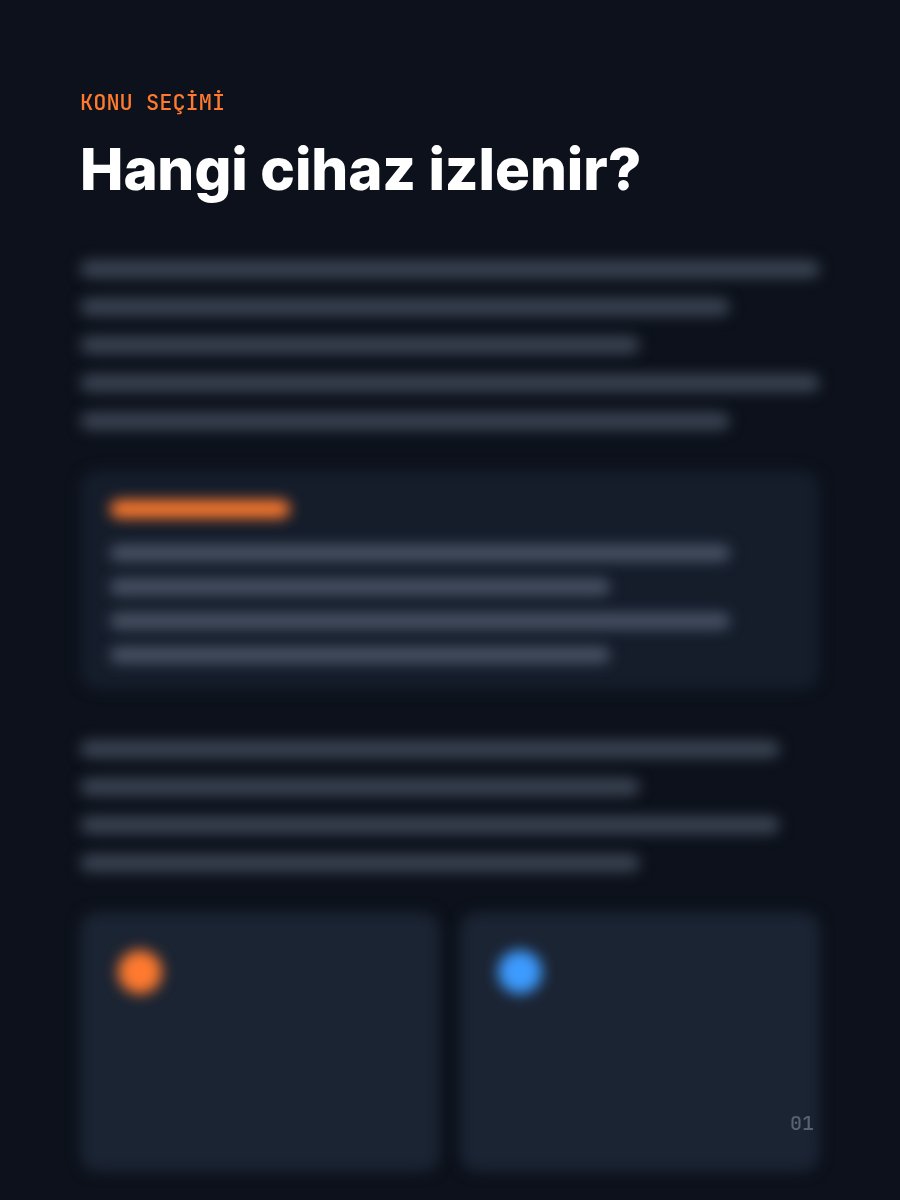 Konu seçimi sayfası, içerik bulanık